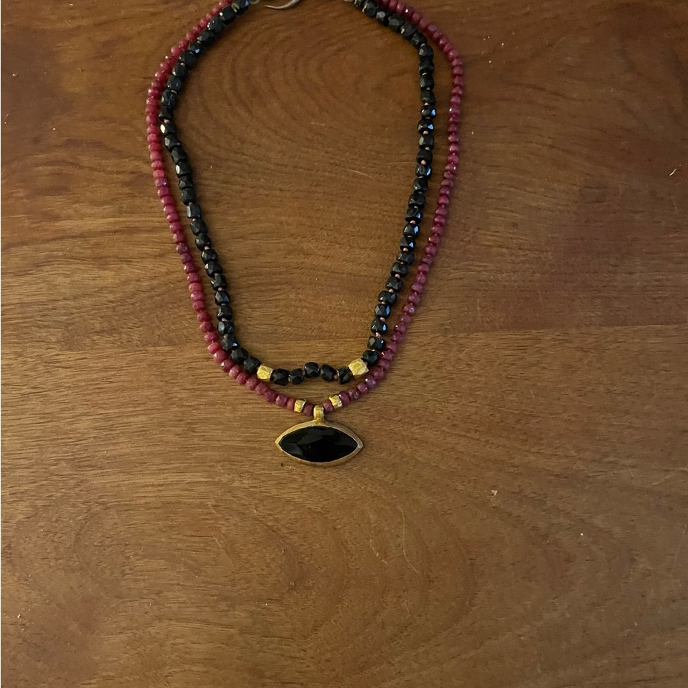 Nava Zahavi Ruby and Onyx necklace